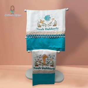 Baby Burp cloth/diaper twin set